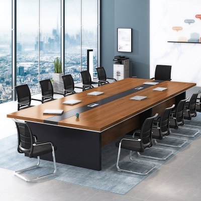 慧采云 会议桌现代简约板式大型长条办公桌办公家具会议培训洽谈桌6m