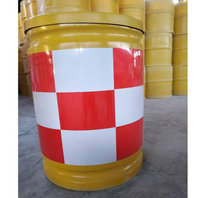 玻璃钢防撞桶高强反光膜反光桶隔离桶滚塑沙桶600*800MM (单位:个)