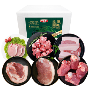 雨润(yurun) 原生态冷冻黑猪肉 328型 安徽(六花黑猪)