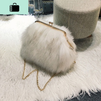 可爱毛毛包包女2019新款韩版秋冬ins少女心毛绒链条单肩包斜挎包NEW LAKE女斜挎包