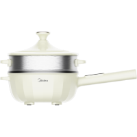美的(Midea)电炒锅 电蒸锅 电煮锅 家用多功能电火锅 煎炒蒸煮炒菜锅 4L多用途锅一体宿舍锅HCG2816 配蒸笼