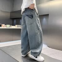 男童牛仔裤春秋款新款裤子中大儿童直筒裤秋季痞帅长裤洋气潮