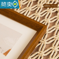 敬平胡桃色实木大相框挂墙装裱画框外框A4 a3 36寸拼图框定制任意尺寸 胡桃色 A3[29.7*42厘米]挂墙