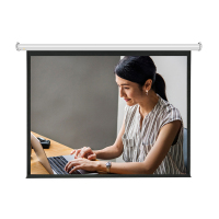 经科JK投影幕布YY1 100寸4:3电动遥控白塑幕投影机投影仪幕布