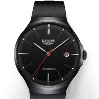 卡梭(KASSAW)手表男超薄橡胶带自动机械表时尚商务潮流男表防水男士手表K808G