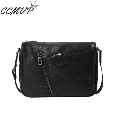 CCMVP品牌自营质量保证-CCMVP植鞣牛皮单肩包斜挎包男士商务背包潮流mac男包