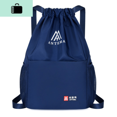 束口袋抽绳ins大容量牛津布双肩包女2020新款运动旅行健身背包男NEW LAKE