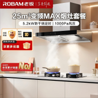 老板(ROBAM)烟灶套餐 25m³油烟机燃气灶套装 顶吸油烟机套装 烟灶套装5.2kW定时灶具 65X3S+51B0A