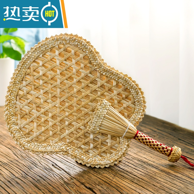 XIANCAI手工编织扇子老式大蒲扇夏季芭蕉麦秸草编儿童随身古典中国风 麦秆芭蕉扇