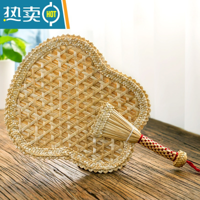 XIANCAI手工编织扇子老式大蒲扇夏季芭蕉麦秸草编儿童随身古典中国风 麦秆芭蕉扇
