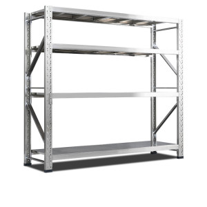 迅众 2000*500*2000不锈钢中型货架 仓储自由组合商用仓储冷库重型多层货架食品无菌置物架实验室储物架