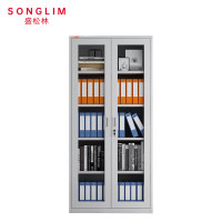 盛松林 文件柜 五层通玻对开1800*850*390mm 套