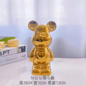 维诺亚中式暴力熊摆件陶瓷客厅玄关电视柜酒柜存钱罐家居装饰品送礼