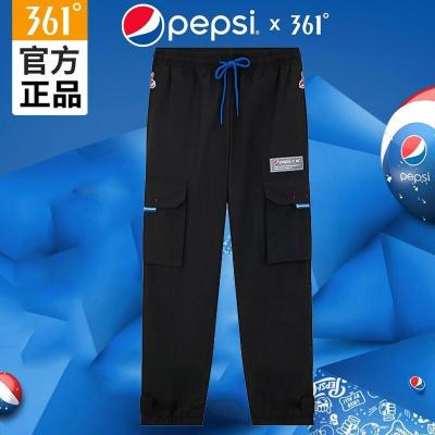 百事联名款-361°运动裤男2020秋季新款生活跑步休闲运动九分裤常规舒适裤子