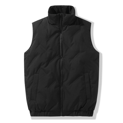 男士羽绒马甲情侣外套50白鸭绒立领保暖纯色马夹背心