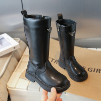 儿童靴子年秋季新款加绒棉童靴女童长筒靴厚底长靴小中童