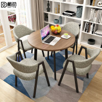 戴劲洽谈桌简易接待桌椅组合办公室休息桌奶茶店餐桌休闲桌组合三