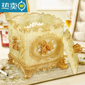 敬平牙签盒家用手压式牙签筒轻奢创意便携式简约收纳盒棉签盒收纳 珍黄棉签牙签二合一