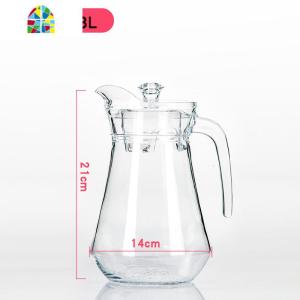 冷水壶玻璃家用凉水杯耐热大容量可高温加厚扎壶啤酒壶果汁壶饮料 FENGHOU 1.3升大容量鸭嘴壶 勿加开水