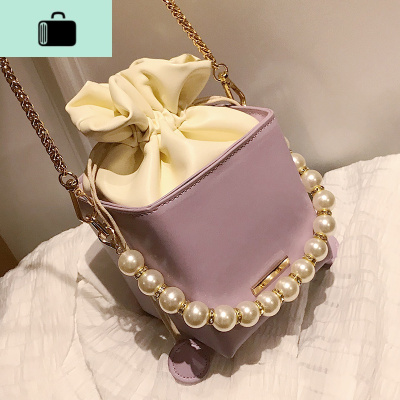 夏天小包包女2020新款潮时尚网红洋气流行百搭珍珠手提链条斜挎包NEW LAKE女斜挎包