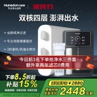 汉斯顿/Hunsdon家用0阻垢剂添加净水器管线机套装厨下式净饮机RO反渗透净水机过滤器母婴直饮厨房纯水机D3