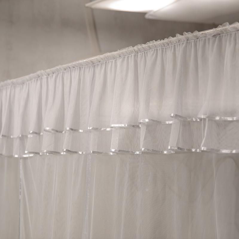 家柏饰(CORATED)u型导轨蚊帐可伸缩加密廷落地双层公主风家用1.5m1.8米床