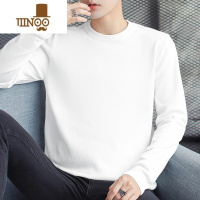 YANXU潮牌毛衣男圆领纯色针织衫薄款毛线衣内搭一体绒男士打底衫