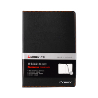 齐心 C4611 简约系列皮面本 18K 74张 黑 单本装