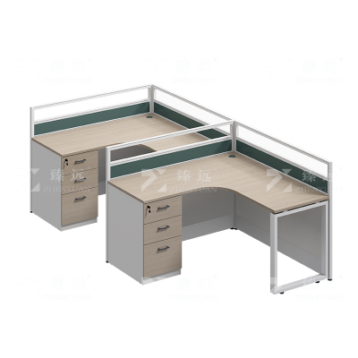 臻远ZYGW-148屏风工作卡位职员桌办公桌 L型两人位