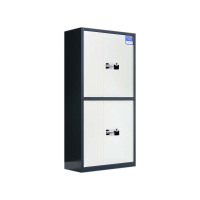 正斌保密柜财务档案柜文件柜办公室资料储物柜保险柜电子密码国保锁通双节灰框白门-国保指纹锁