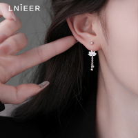 999纯银莲花耳钉女螺丝拧扣养耳洞耳环复古气质百搭2025耳饰送女朋友老婆情人节七夕生日礼物