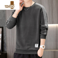 YANXU长袖t恤男士2023新款潮牌保暖长袖t恤圆领宽松衣服男装