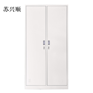 苏兴顺加厚二门钢制更衣柜员工柜铁皮职工储物柜带锁存包柜鞋柜