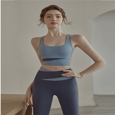 运动内衣女跑步春夏新款瑜伽服上衣聚拢背心美背文胸健身套装