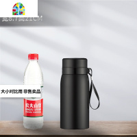 男女士超大容量保温杯茶水分离泡茶杯1000ml1500大号户外便携水杯 FENGHOU 1100ml黑色+背带皮套+杯刷
