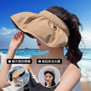 夏季男女全脸遮阳一体防晒帽防紫外线户外骑行冰丝护颈面罩太阳帽