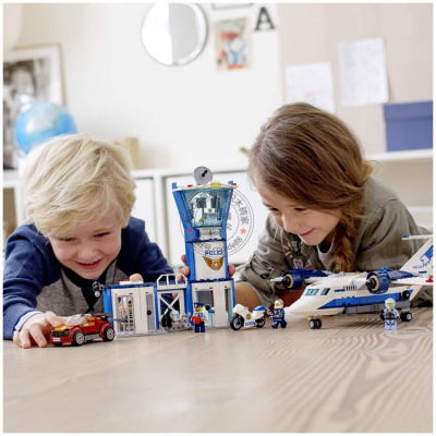 城市组系列工程采矿场探险基地飞机火车兼容乐高拼装积木玩具4204空中特警基地