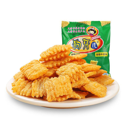 狗牙儿锅巴10包80后儿时怀旧麻辣零食小吃膨化休闲膨化小吃
