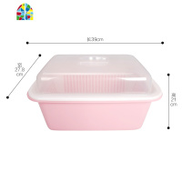 双层放碗筷漏盆碗碟架厨房收纳沥水架带盖塑料沥水篮 FENGHOU 白色KMF-32AG洗菜篮洗菜篮