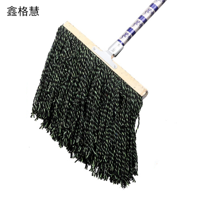鑫格慧 老式普通木头方头平板长条宽一字棉线拖布108cm 把