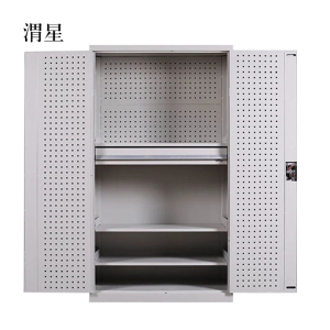 渭星工具柜加厚铁皮储物柜工厂车间用带抽屉汽修多功能收纳柜通门内一抽柜灰白色