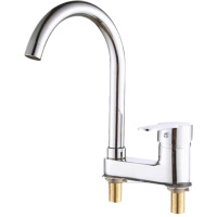 沃奈斯 Oh nice 冷热水龙头双孔洗手池面盆水龙头 不锈钢款[含60cm进水管] 个