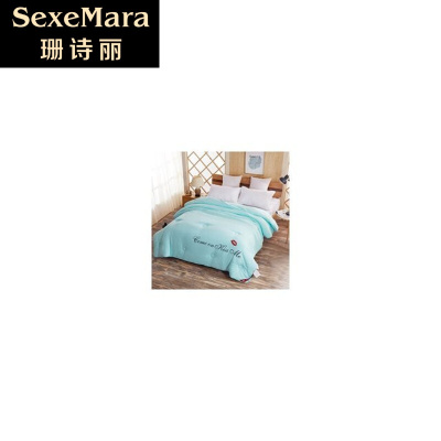 珊诗丽四件套莫代尔褥调被子全棉子棉纤维冬季柔软棉球卡通被芯丝绒宿舍棉空调被单双凉被酒店水洗绿色.2米夏被四件套|_