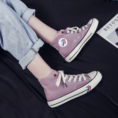 Feiyue/飞跃高帮帆布鞋新款基础款休闲鞋纯色百搭板鞋