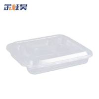 金金桂昊 一次性餐盒 分体四格1000ml透明 个