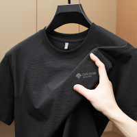 2025夏季新款男式短袖T恤圆领套头简约休闲男装宽松半袖上衣