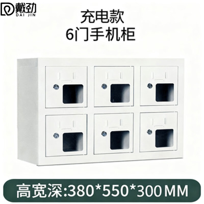 戴劲手机存放柜钢制手机保管箱电子设备管理柜6门充电柜[亚窗]