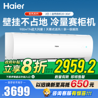 海尔Haier空调小2匹新一级能效冷暖家用卧室壁挂空调大风量智控除菌自清洁 劲风 KFR-48GW/24P1A181U1