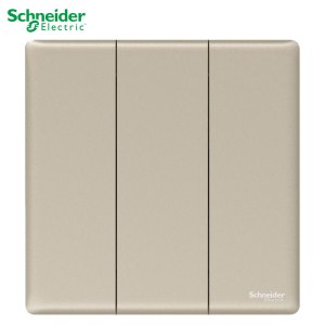施耐德电气开关插座 珍铂系列晨曦金色 家用开关 86型墙壁插座 五孔电源插座