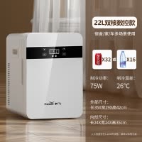 新飞迷你冰箱车家两用寝室车载冰箱宿舍家用租房冷热箱家用小冰柜_22L双核数显调温款车家两用顶配款